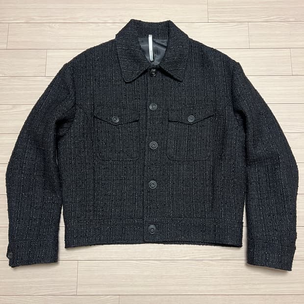 noirer 트위드 크롭 자켓 블랙 / 52