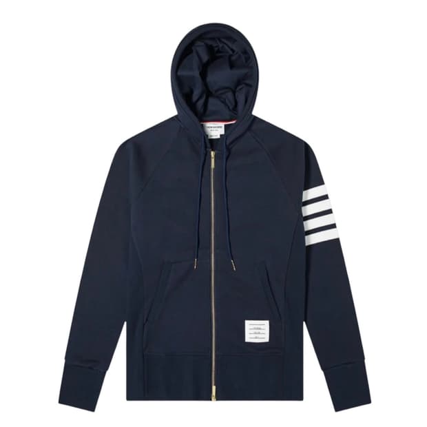 톰브라운 사선완장 코튼 후드집업