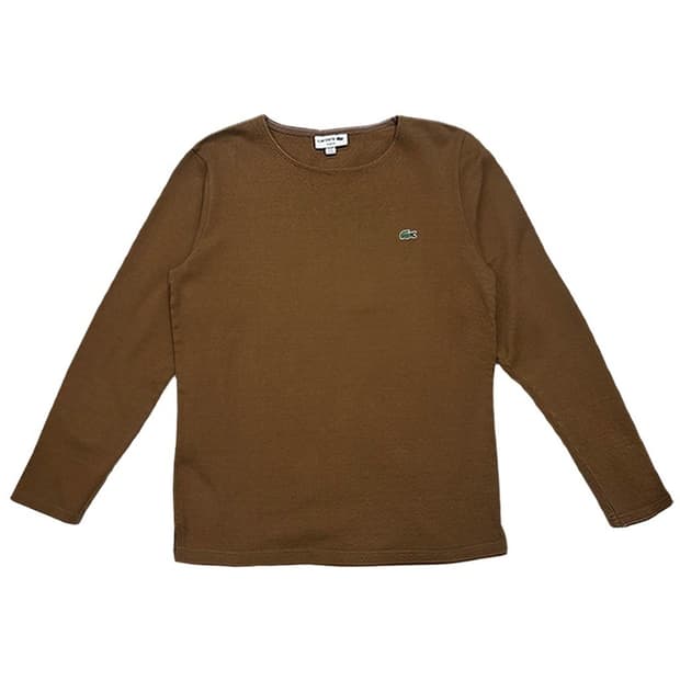 라코스테 슬림핏 브라운 롱슬리브 M