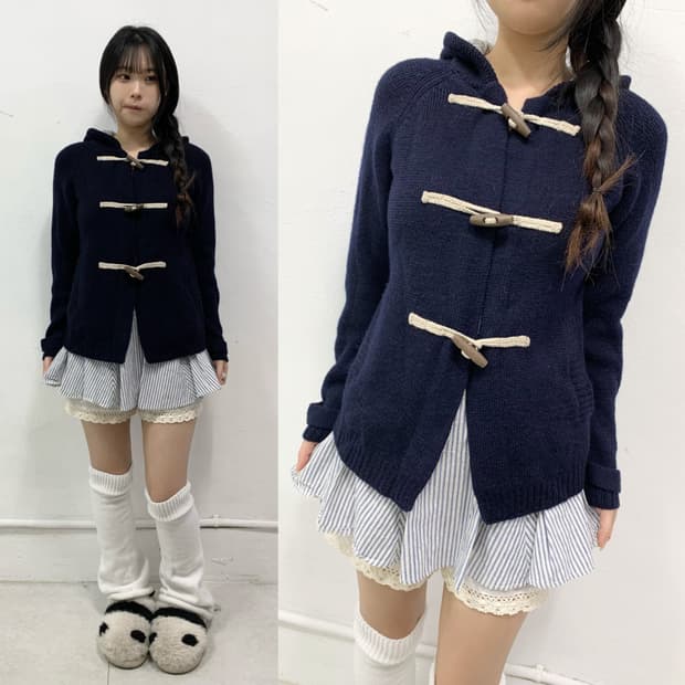 [SM2] 사만사모스 떡볶이 니트 후드 가디건