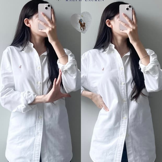폴로 화이트 셔츠