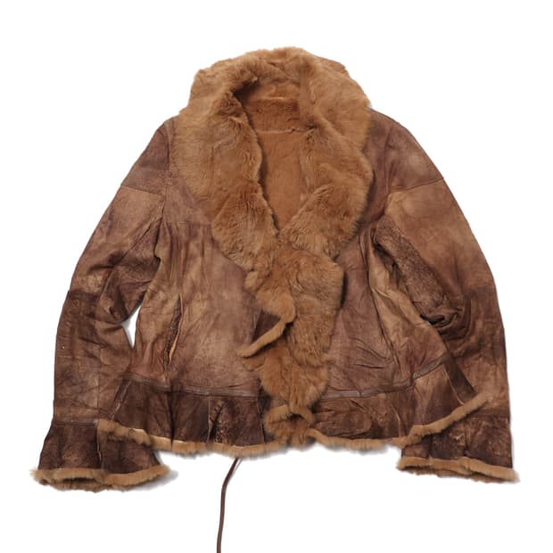 Concertina 래빗 퍼 재킷 