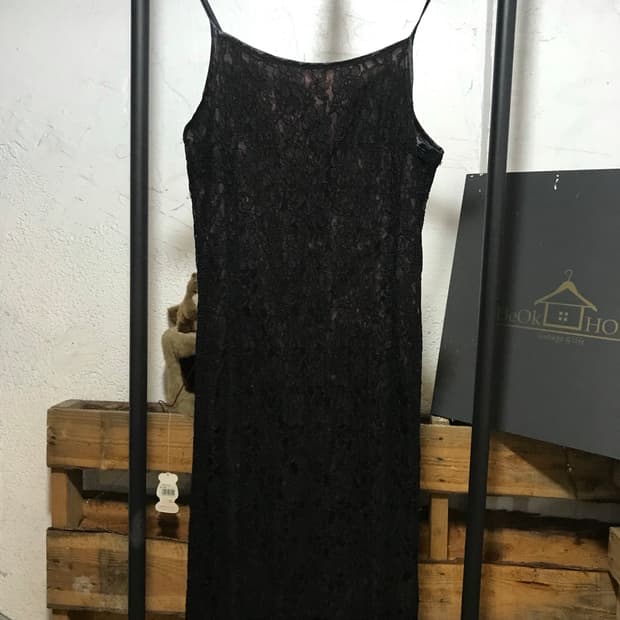 Vintage race layered slip dress