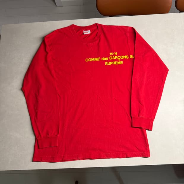 슈프림 꼼데가르송 롱슬리브 긴팔티 Made in USA🇺🇸