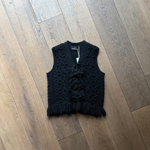 Hairy Motif Crochet Vest