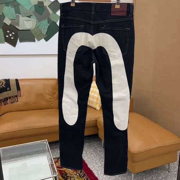 에비수 빅프린팅 올드스쿨 데님 청바지 30인치 C04375