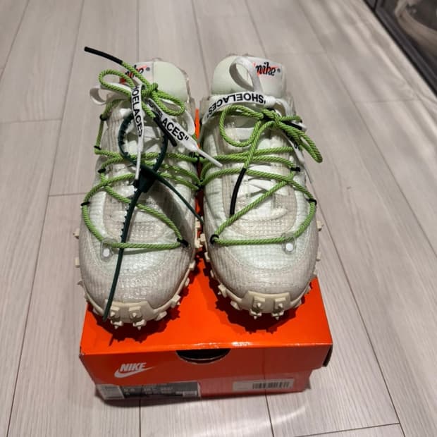 (W) 나이키 x 오프화이트 와플 레이서 화이트 225