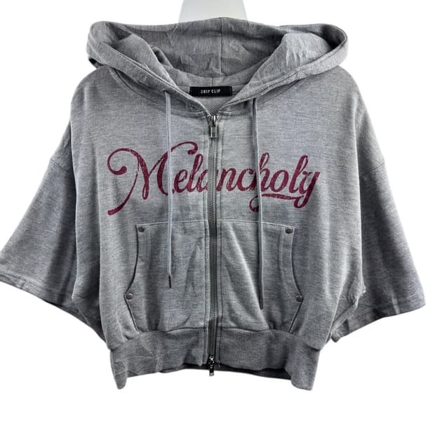 JPN 모리 핀터 가오리핏 크롭 후드집업1314