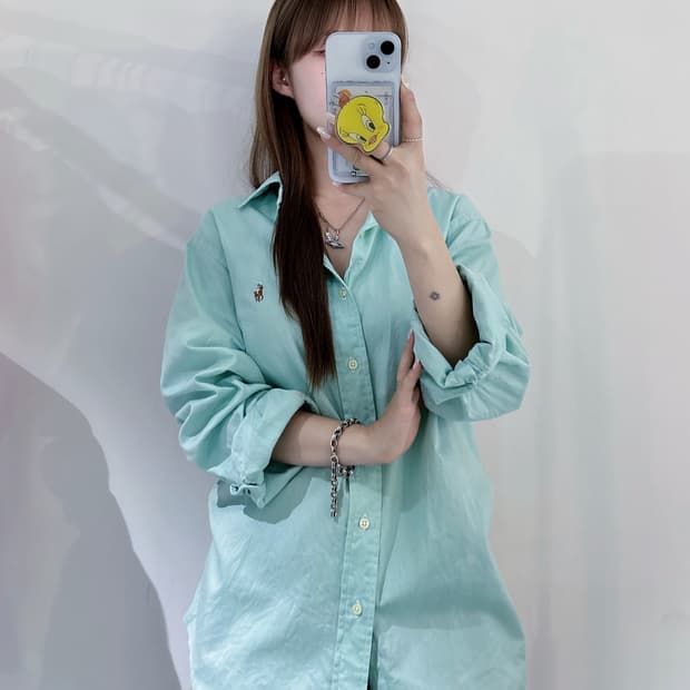 폴로랄프로렌 멀티포니 민트 셔츠