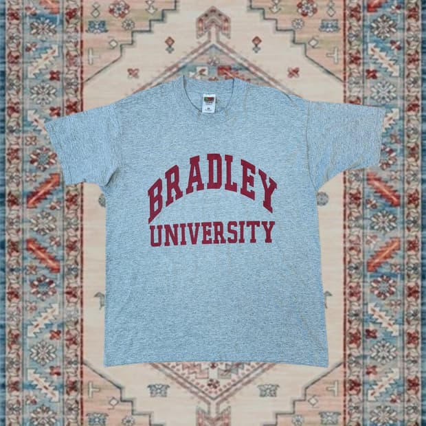 Bradley University 컬리지 빈티지 티셔츠 XL