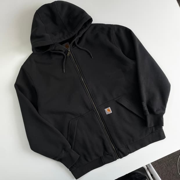 Carhartt 칼하트 블랙 미드웨이트 레인디펜더 써멀 자켓