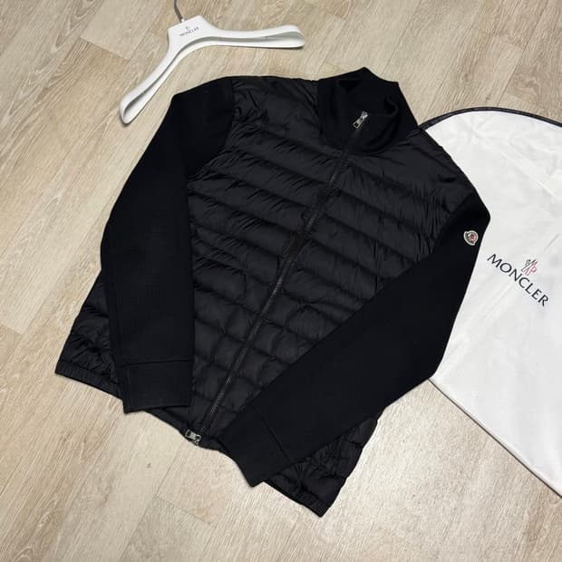 [블랙2XL/새상품급] 몽클레어 니트패딩 김현우 니트패딩 트리콧 블랙