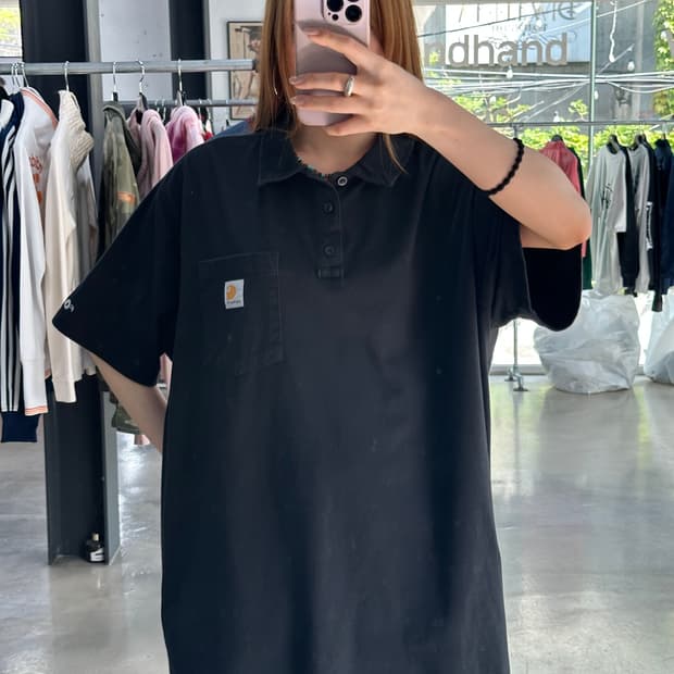 칼하트 포켓 버튼 Pk 반팔티