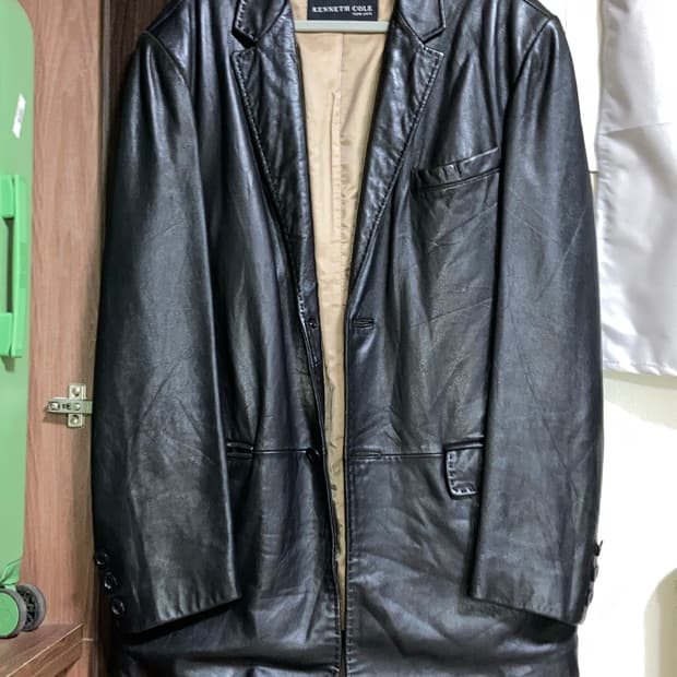 가죽 블레이저 자켓