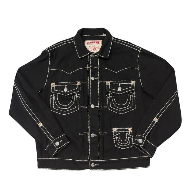 Supreme True Religion Denim Trucker 블랙