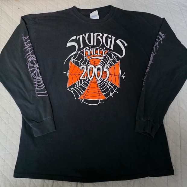 [XXL] 00s 빈티지 STURGIS 할리데이비슨 스파이더 롱슬리브