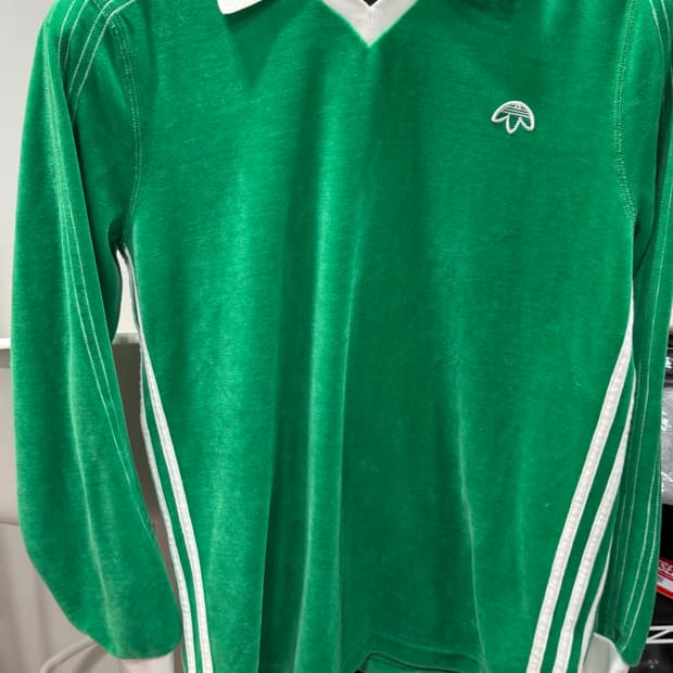 아디다스 알렉산더왕 벨루어 긴팔 그린