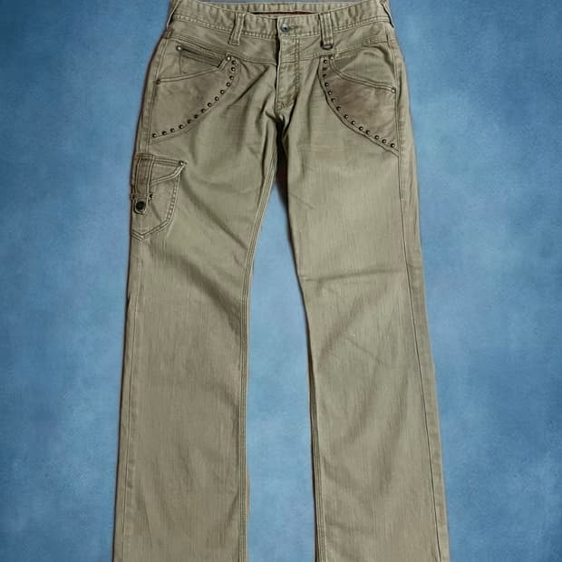 Points Ashy Beige Denim Pants