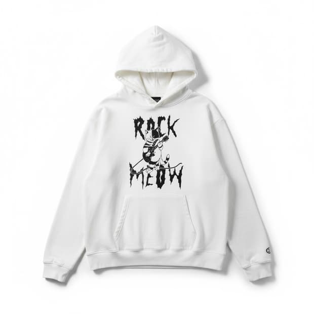 나이스고스트클럽 고양이 프린팅 후드티