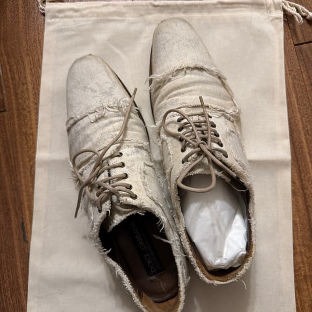 Dolce & Gabanna Distressed Canvas Oxford