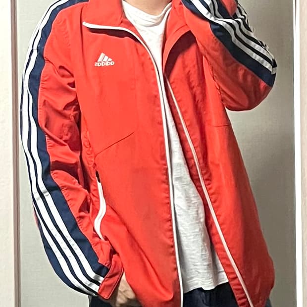 아디다스 오렌지 올드스쿨 바람막이