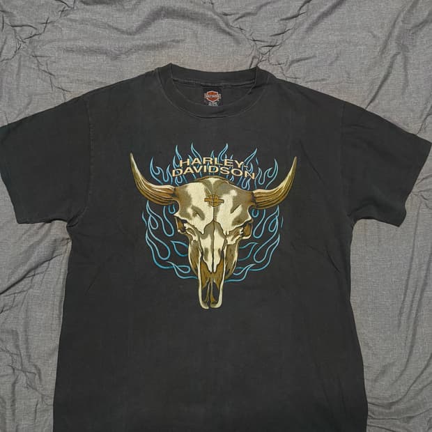 90s 할리데이비슨 카우 플레임 L