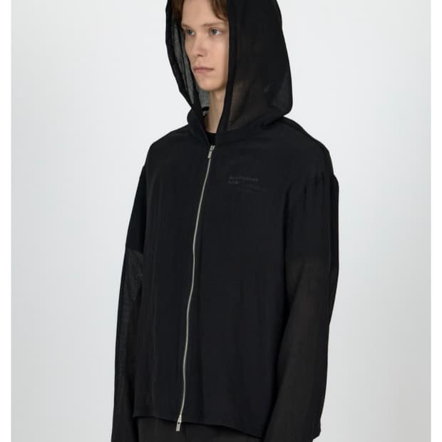 MPa VEIL CREPE HOODED ZIP JACKET