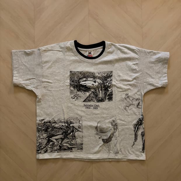 90s salvador dail art t shirt