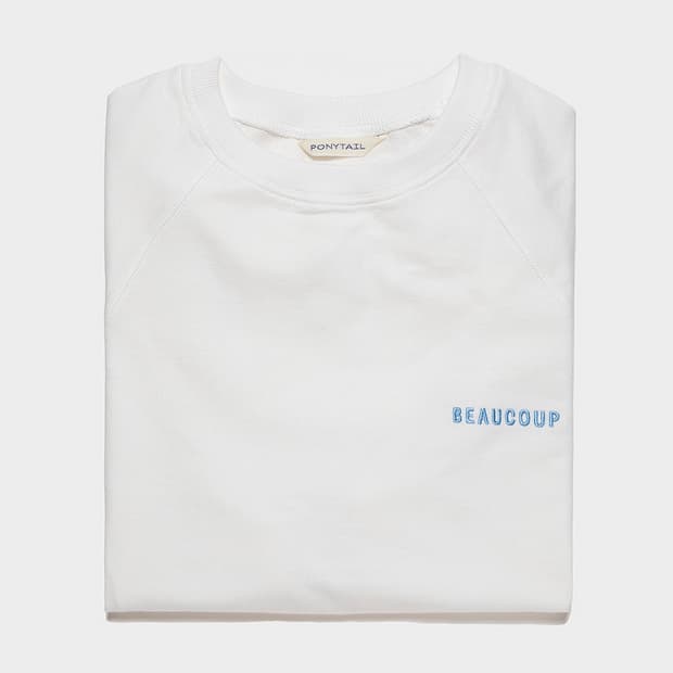 포니테일 스웻셔츠 반팔