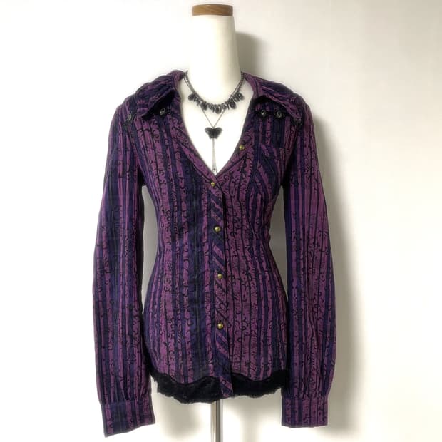 Purple Gothic Punk Blouse