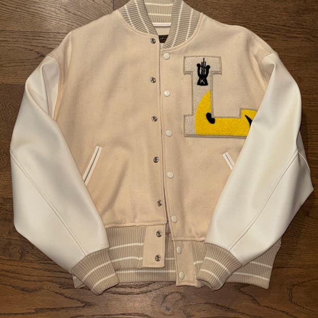 캐피탈 40s 울 엘파이브 바시티 자켓 에크루 