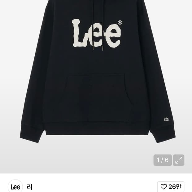 Lee후드티 블랙 s사이즈