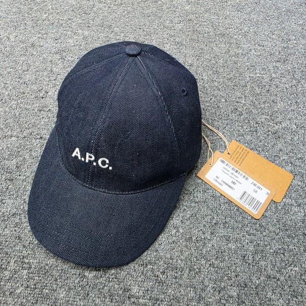 APC 아페쎄 로고 찰리 베이스볼캡 데님 캡 모자 58