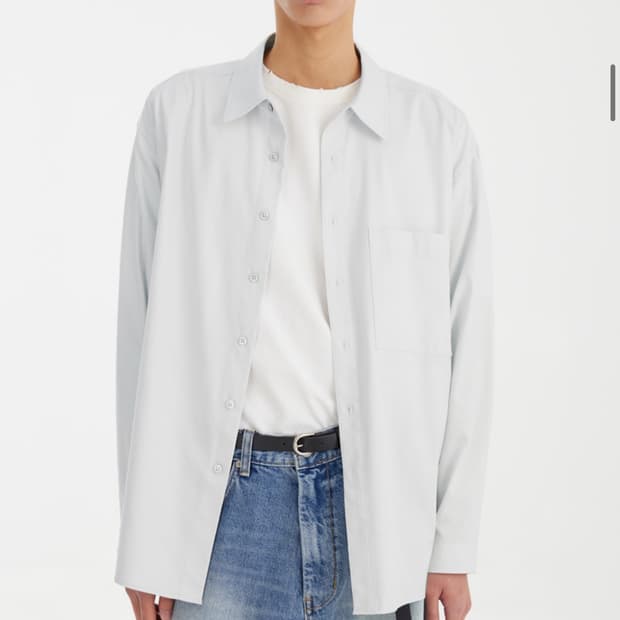 유스 youth loosed shirt 루즈드 셔츠 라이트그레이