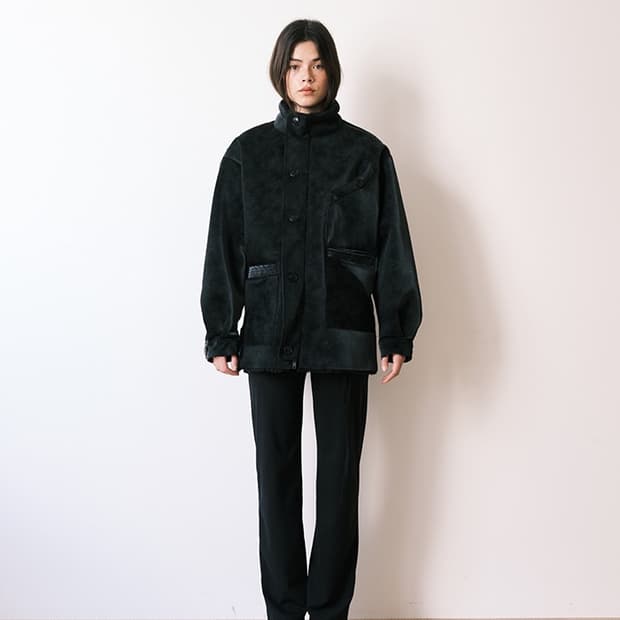 모링가 moringa HIGH NECK BUTTON JACKET 