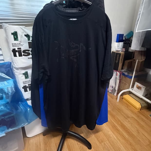 아크테릭스 메리노울 블랙 반팔티 XXL