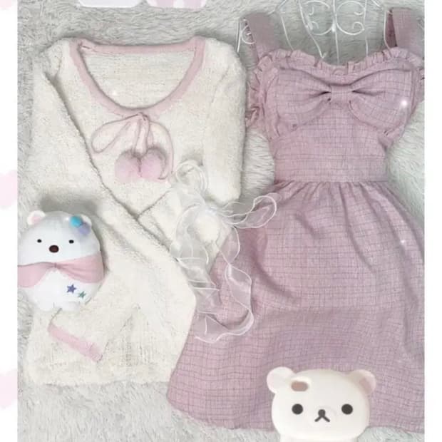 히메갸루 폼폼이 핑크 니트 달천 stc 빈티지 우사미미 빈티지 리즈리사