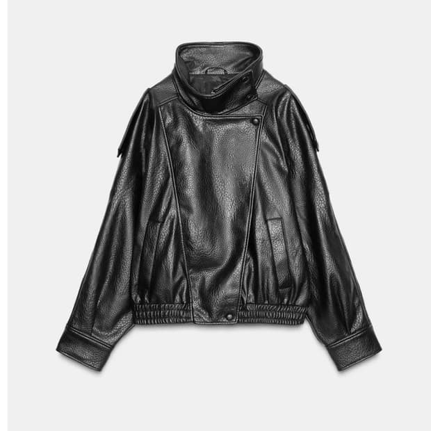 새상품) 자라 페이크레더점퍼