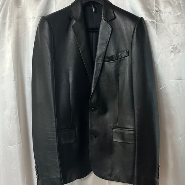 디올옴므 SS07 프렌치메이드 레더 블레이저 자켓
