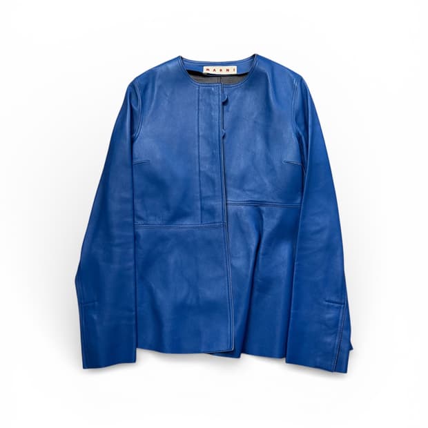마르니 천연가죽 블루 