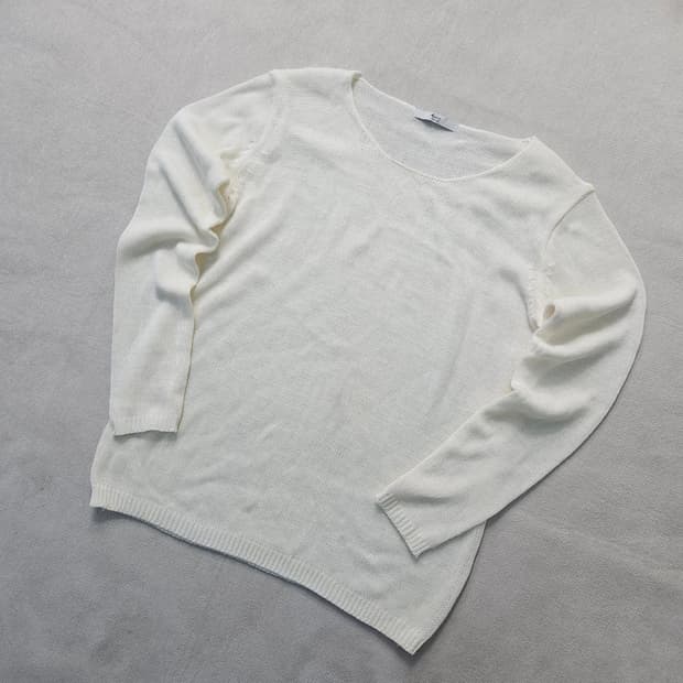 실측확인 예ONE 라운드넥 니트 0325Y