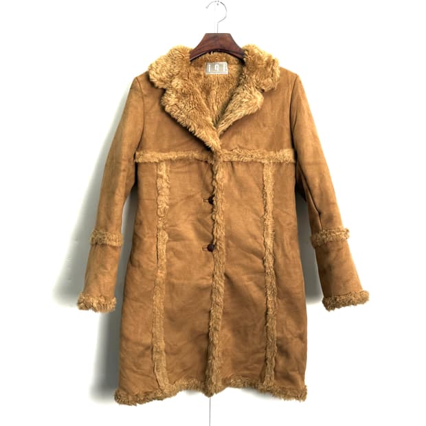 iqi 에코 스웨이드 시어링 코트