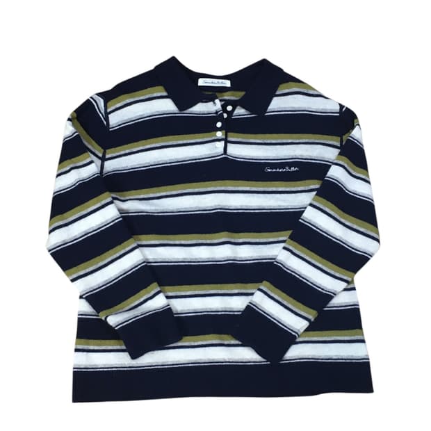 썸웨어버터 스트라이프 니트 네이비