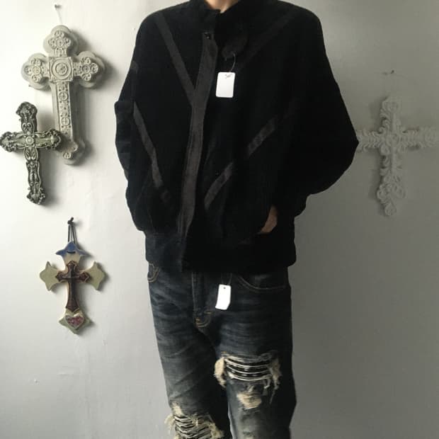 Line detail corduroy jacket