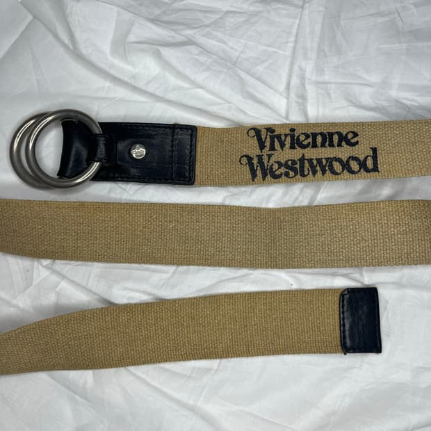 비비안웨스트우드 로고 웨빙 링 벨트
