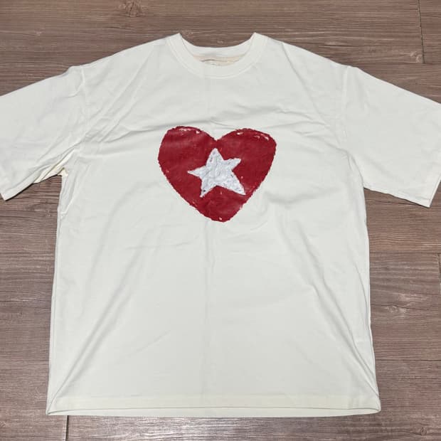 노운 반팔 heart t shirts (white)