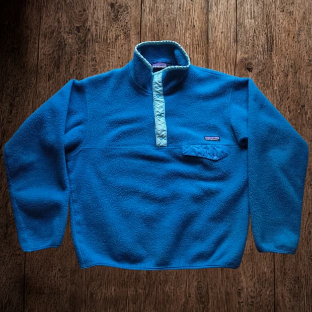 (S)파타고니아 90s Usa 블루 신칠라 플리스