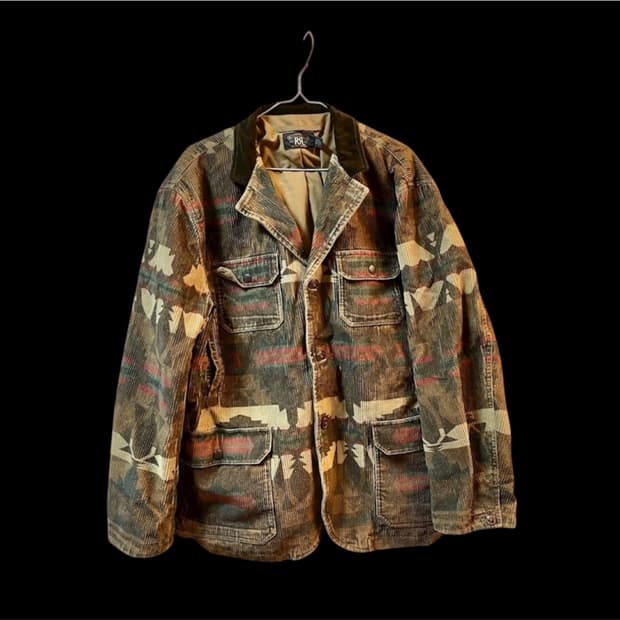 RRL 월랜드 프린트 코듀로이 재킷 XL