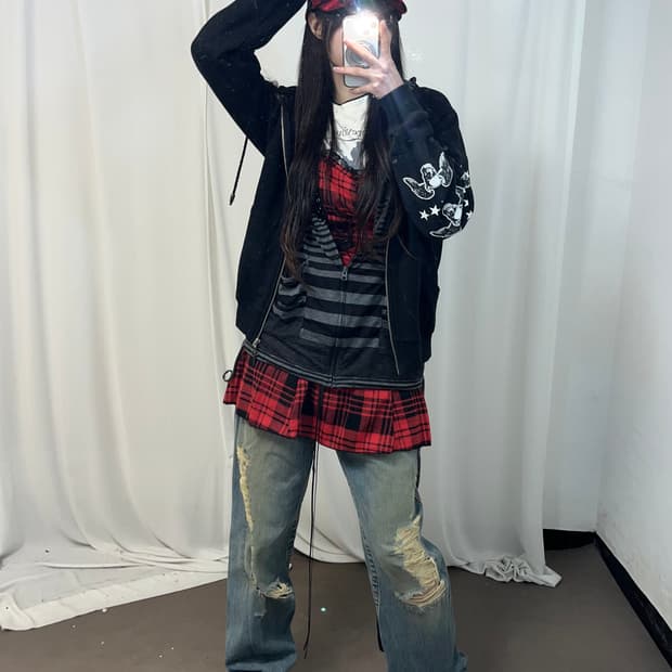 데일리 락펑크 걸 셋업