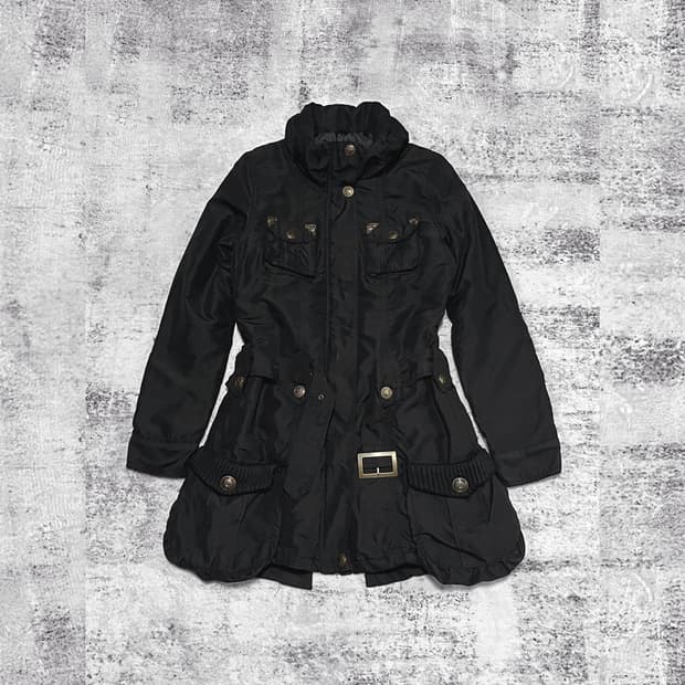 bold gothic button padded coat 